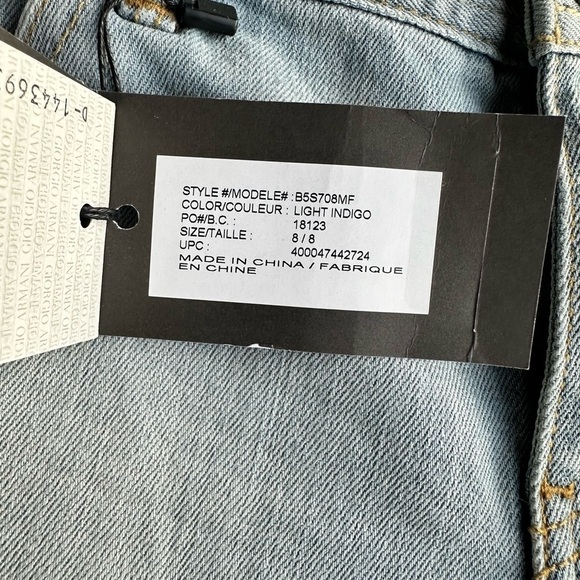 NWT Armani Exchange Denim Shorts Size 8 - Picture 10 of 10